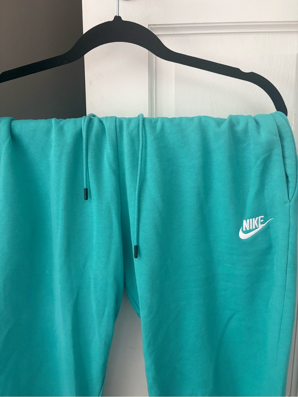 Nike Turquoise Jogger Sweatpants with White Swoosh - Picture 2 of 5
